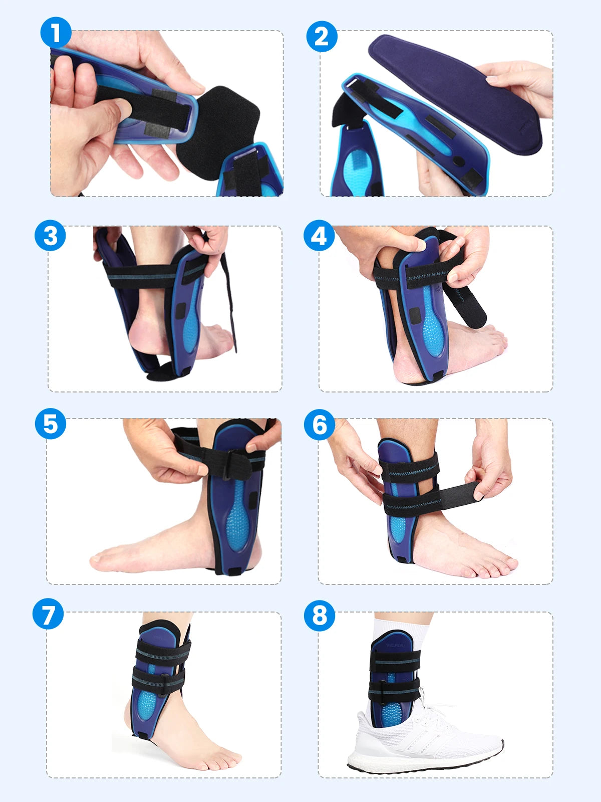 Adjustable Stirrup Ankle Brace for Sprains and Recovery - 21