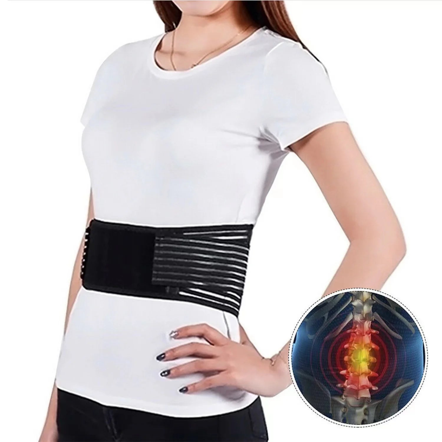 Self-Heating Magnetic Lumbar Support Belt - 16