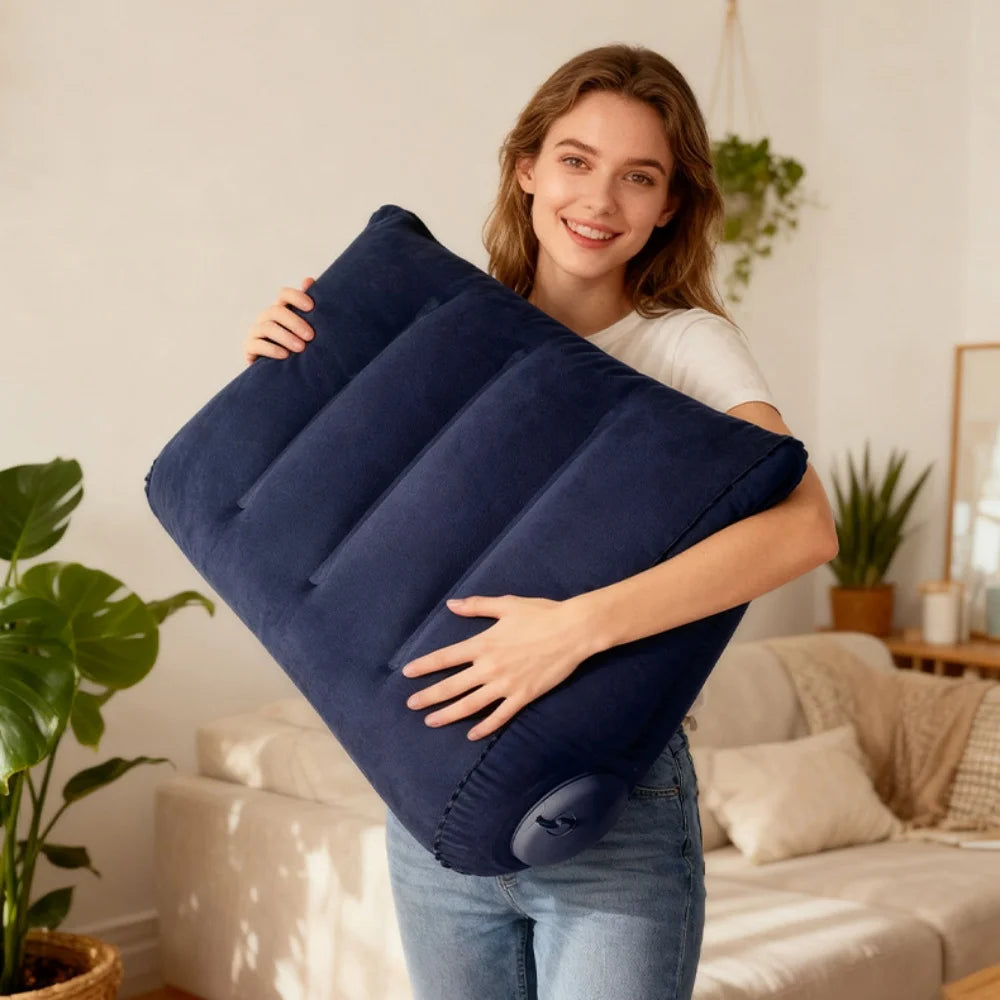 Inflatable Travel Pillow for Neck, Back, and Leg Support
