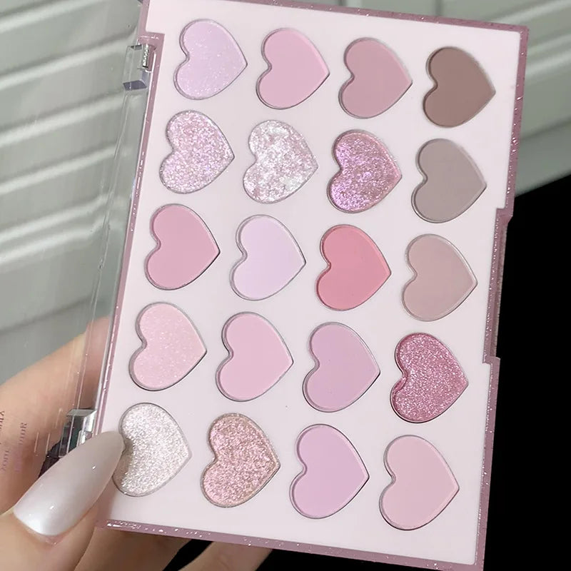 20-Color Heart-Shaped Eyeshadow Palette - 26