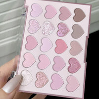 20-Color Heart-Shaped Eyeshadow Palette