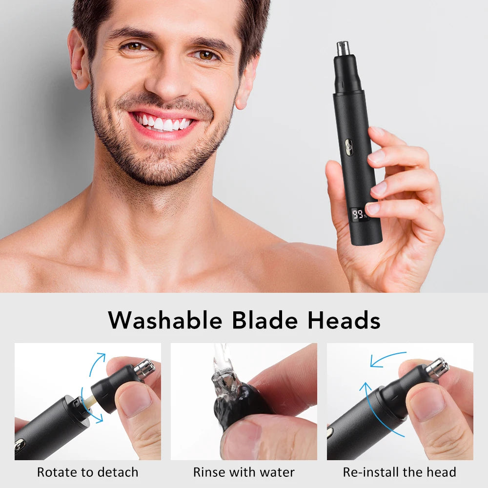3-in-1 Electric Nose, Ear, and Facial Hair Trimmer - 12