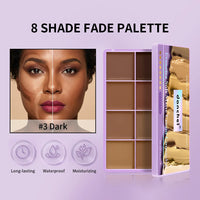 8-Shade Matte Cream Concealer Palette for Full Face Coverage