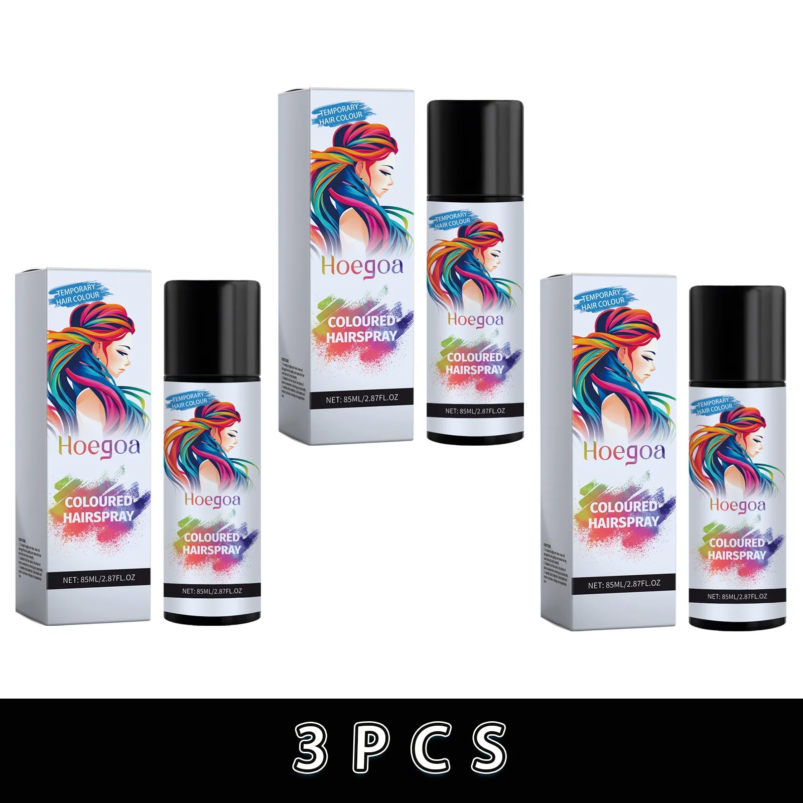 Instant Temporary Black Hair Color Spray for Roots and Styling - 13