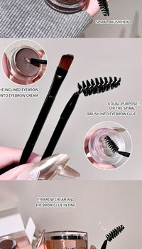 2-in-1 Eyebrow Cream and Gel Set for Defined Brows