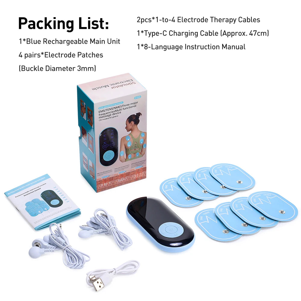 Portable TENS & EMS Muscle Stimulator for Pain Relief - 16