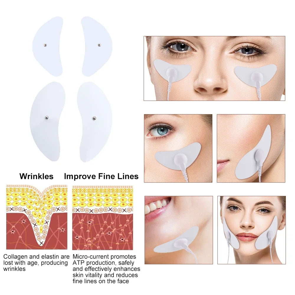Reusable Microcurrent Face Lifting Electrode Pads - 4