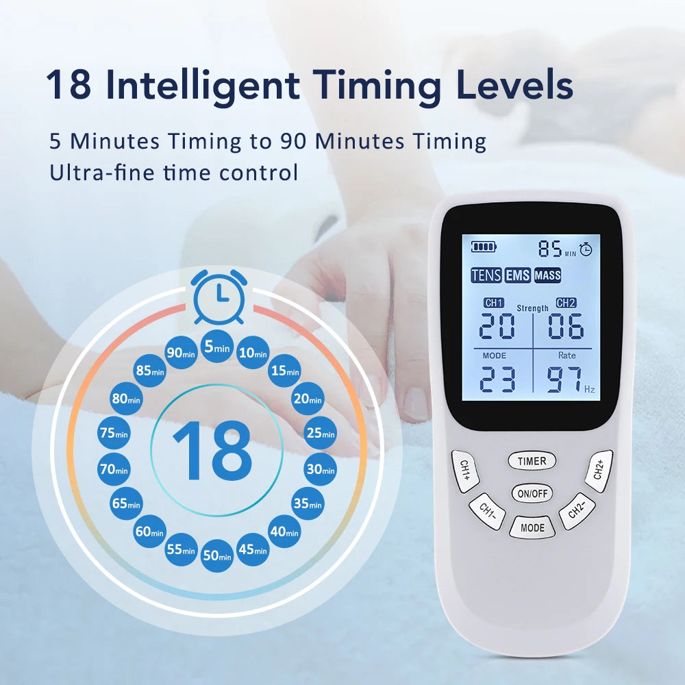 Dual-Channel TENS & EMS Muscle Stimulator for Pain Relief - 10