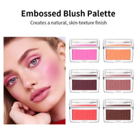 Matte Embossed Blush Palette for Natural Cheek Glow