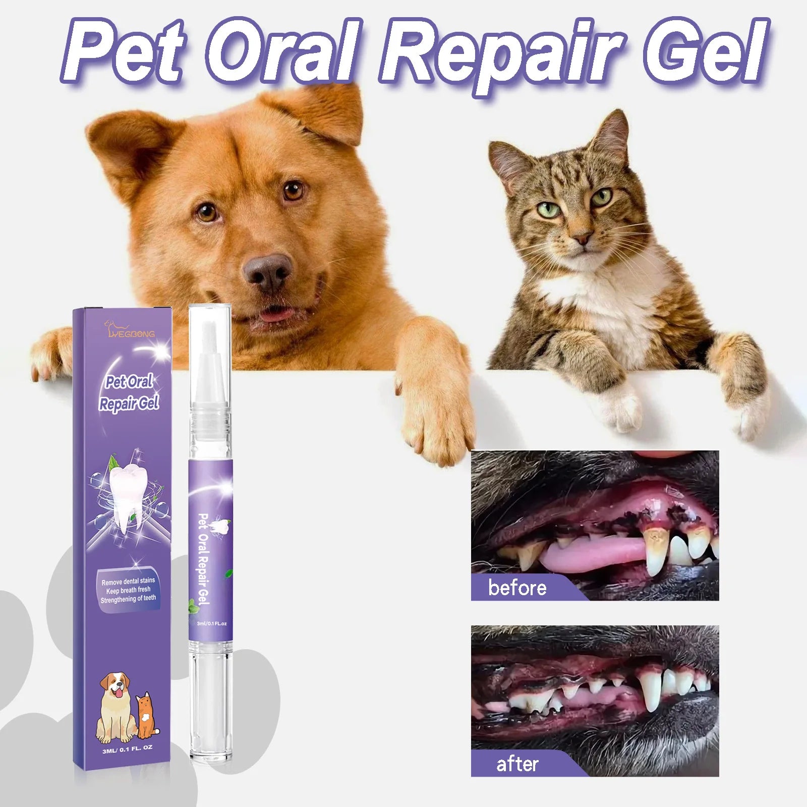 Pet Oral Repair Gel for Teeth Cleaning and Fresh Breath - 3