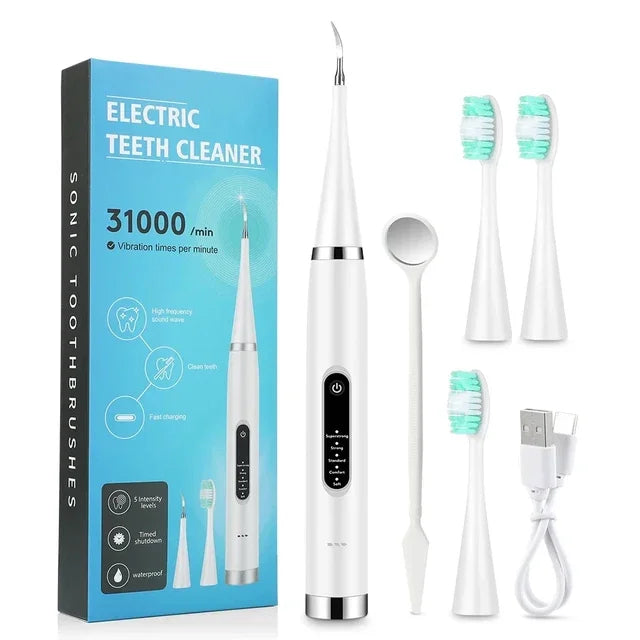 Electric Sonic Teeth Whitening & Plaque Removal Kit - 14