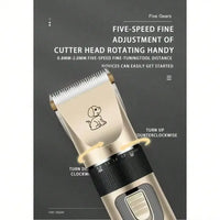 Professional Low-Noise Electric Pet Grooming Clipper Kit