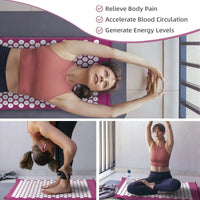 Acupressure Mat and Pillow Set for Back Pain and Stress Relief