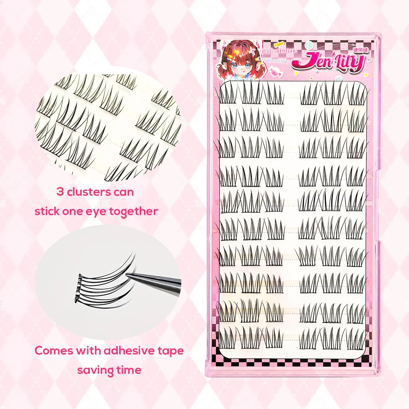 DIY Manga Style Cluster Lash Extension Kit - 3