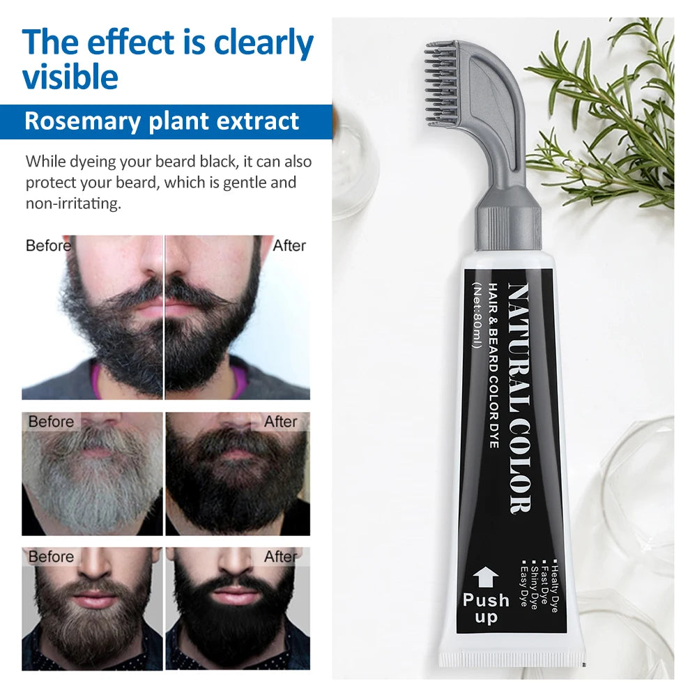 Permanent Beard and Hair Darkening Dye Cream - 10