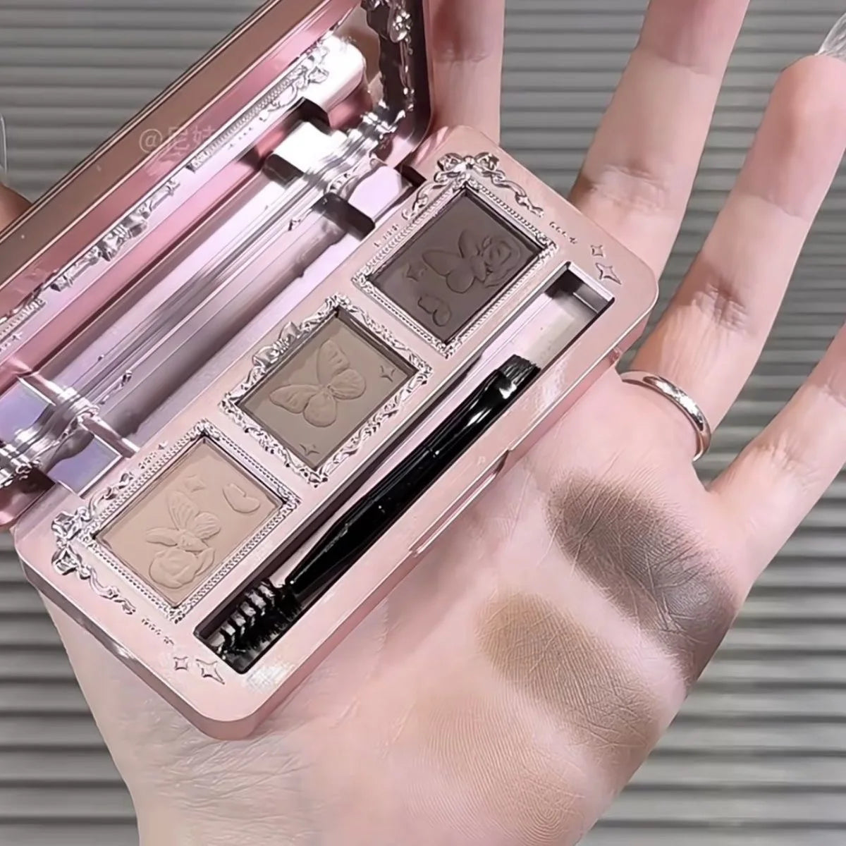 3-Color Waterproof Eyebrow Powder Palette - 3