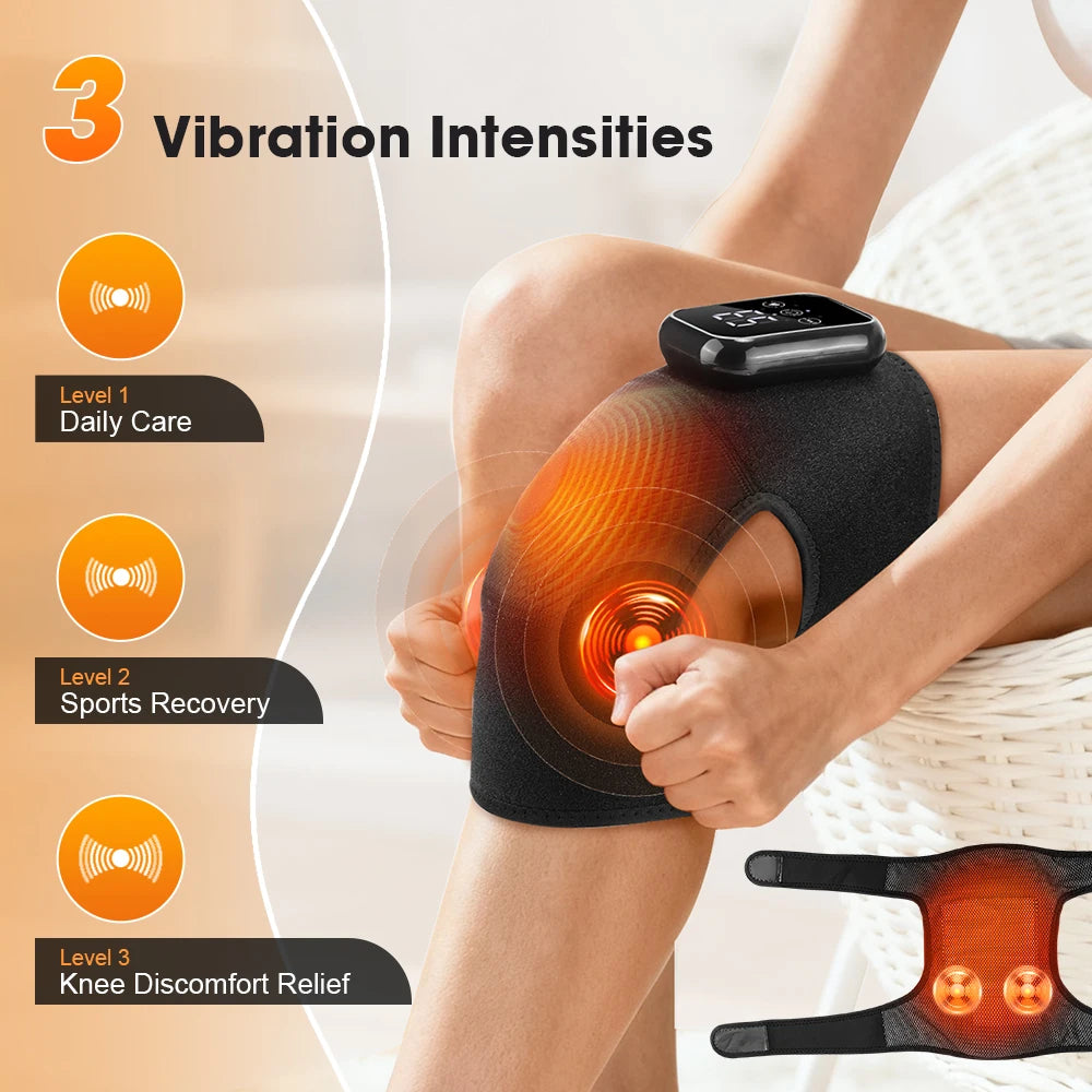 Heated Vibrating Knee Massager for Joint Pain Relief - 4