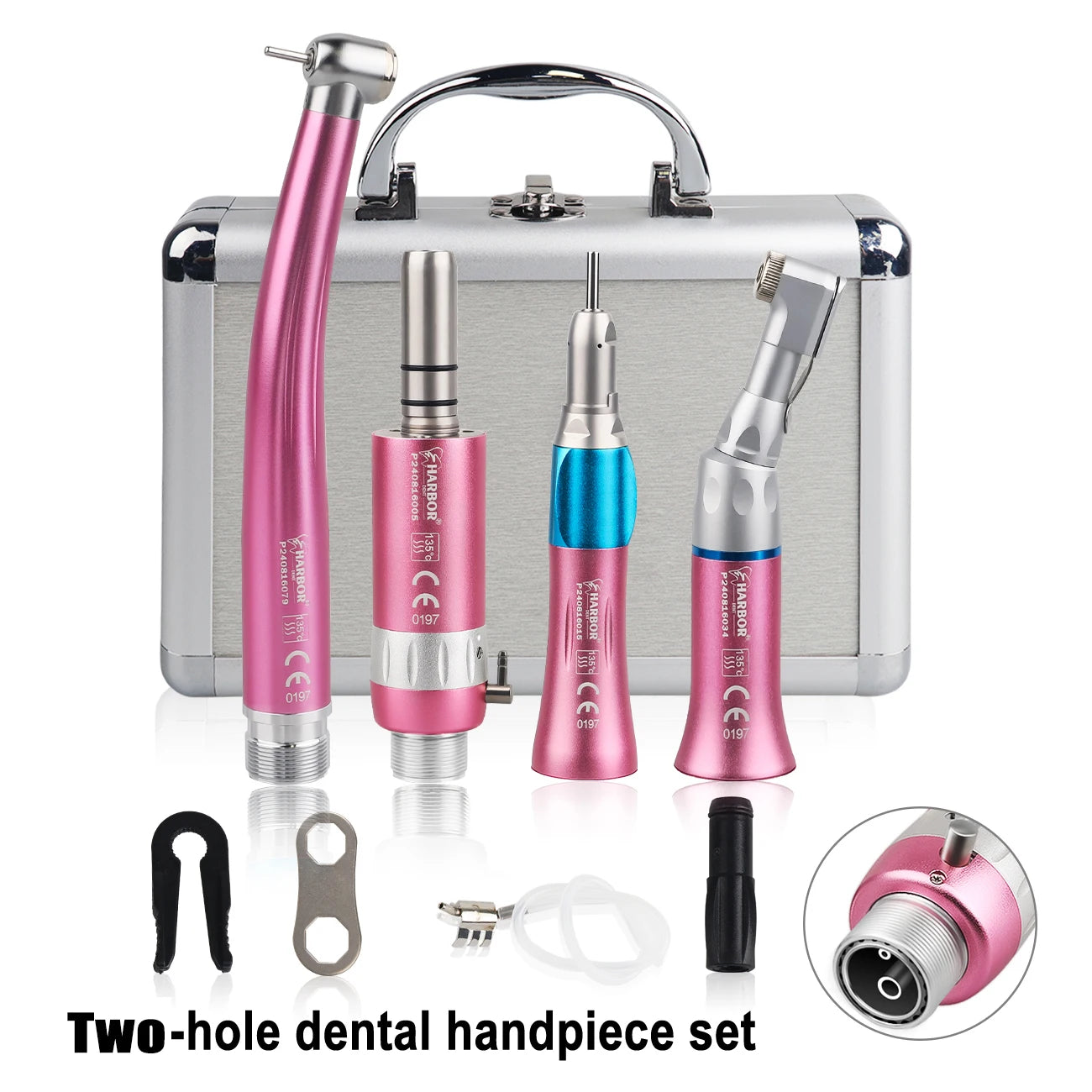 4-Piece Dental Handpiece Kit with Air Motor - 21