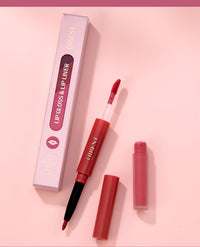 2-in-1 Dual Ended Matte Lip Liner and Long-Lasting Liquid Lipstick