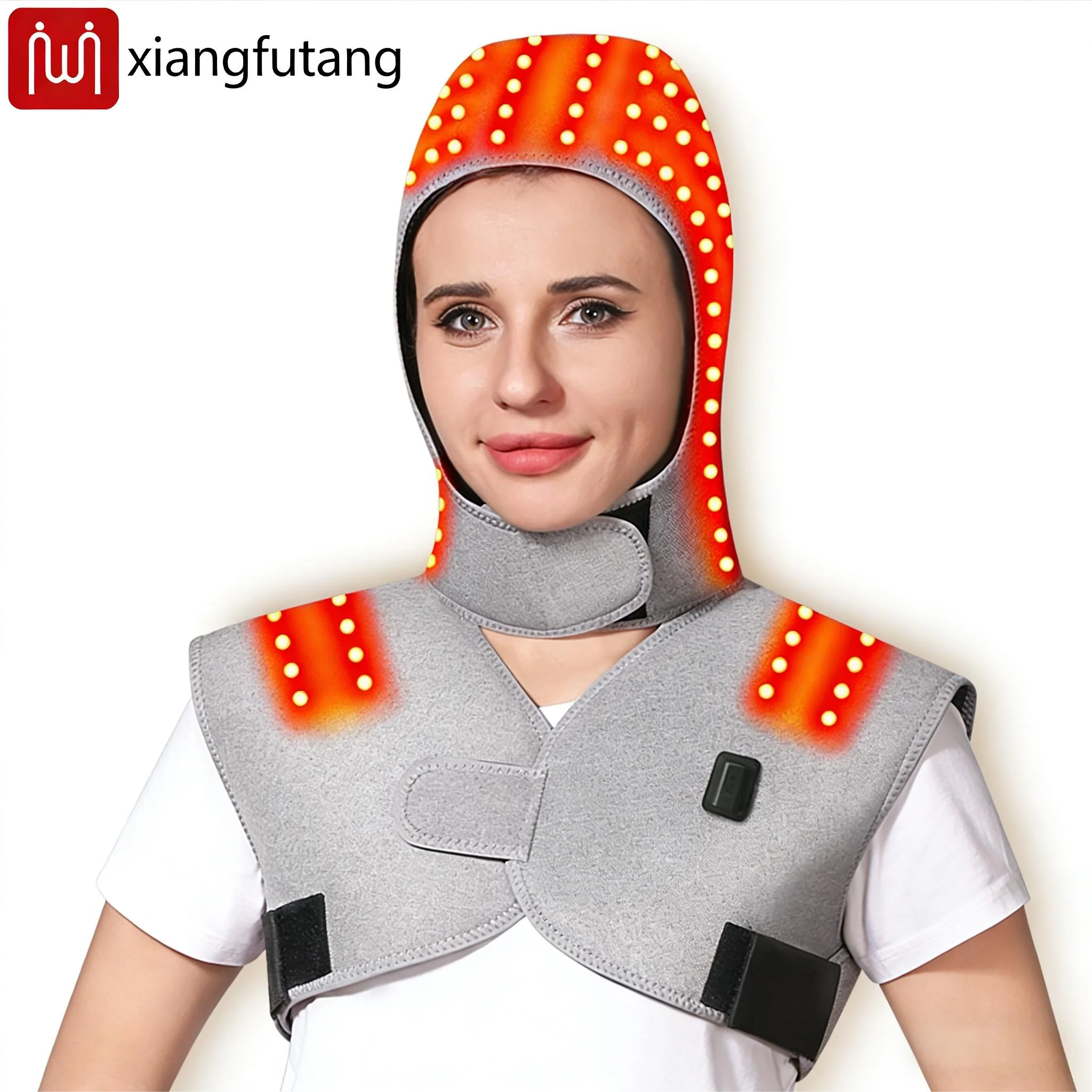 Red Light Therapy Heating Shoulder & Neck Wrap Massager - 3