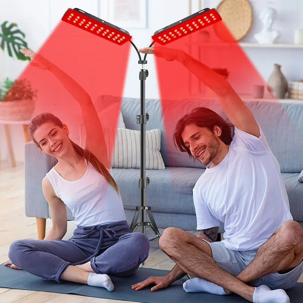 Dual Head Red Light Therapy Lamp for Pain Relief and Skin Care