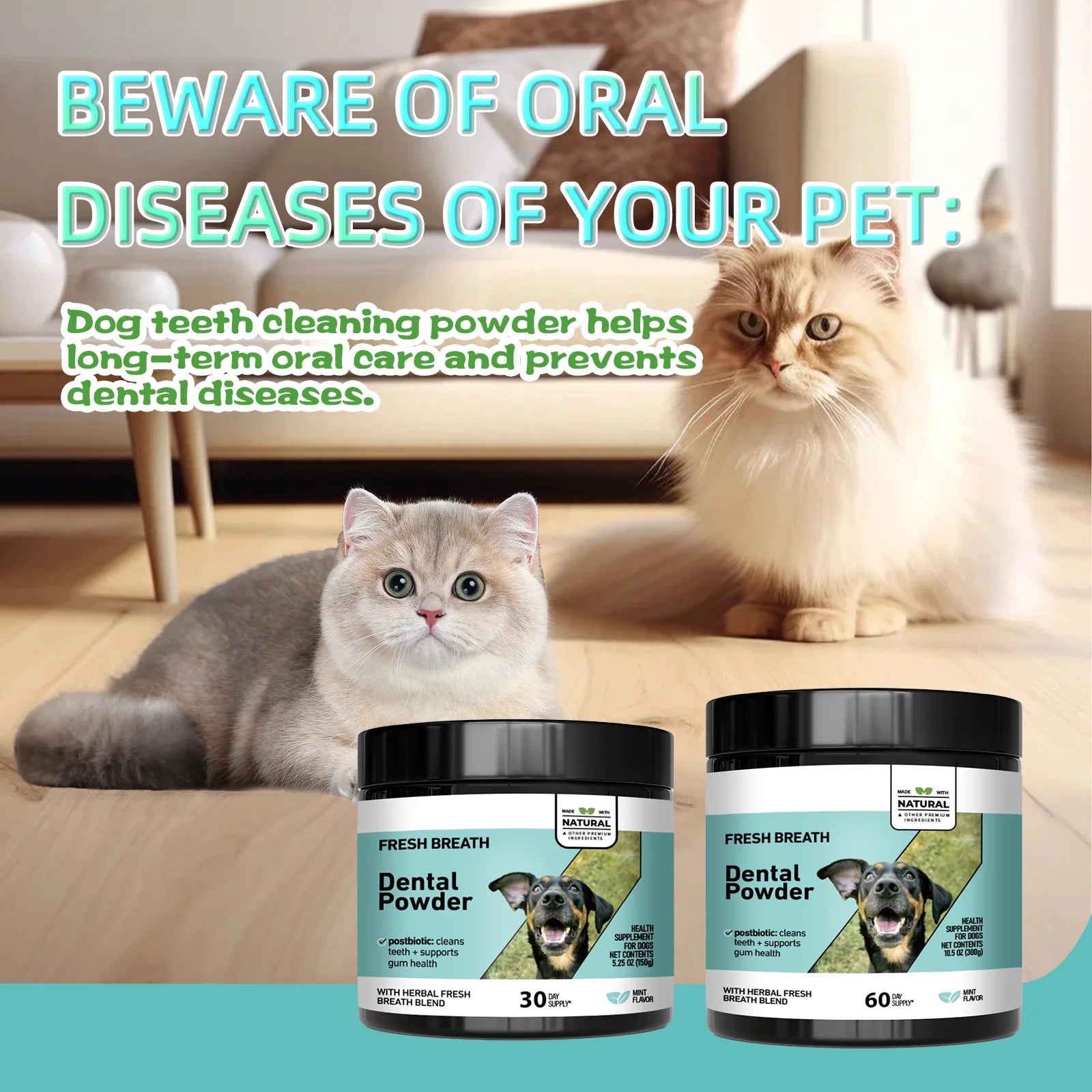 Herbal Dental Care Powder for Dogs and Cats - 7