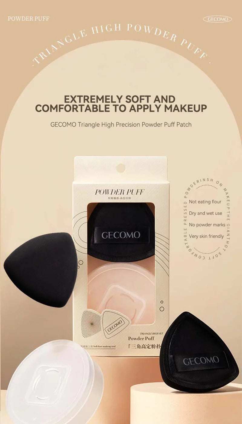 Dual-Sided Triangle Makeup Puff for Flawless Blending - 7