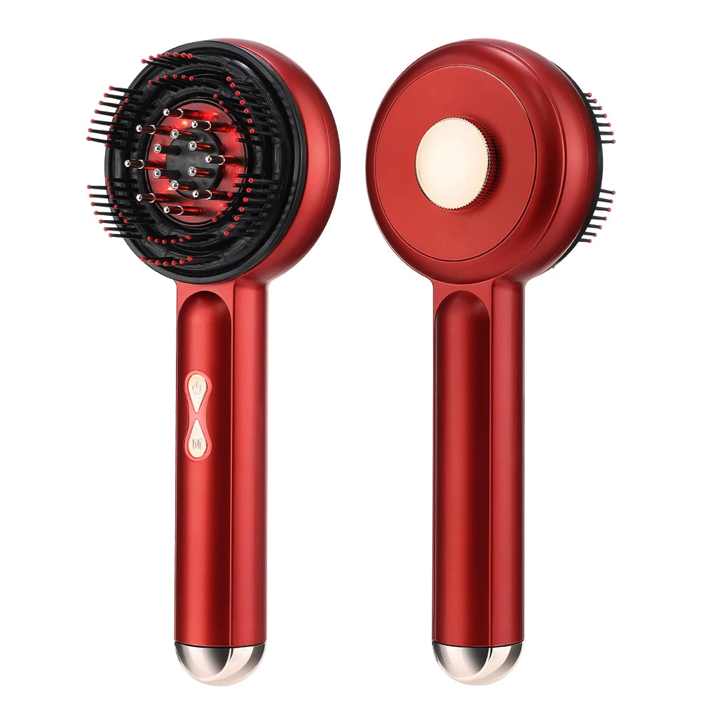 Electric Scalp Massage Comb with Red Light & Liquid Applicator - 16