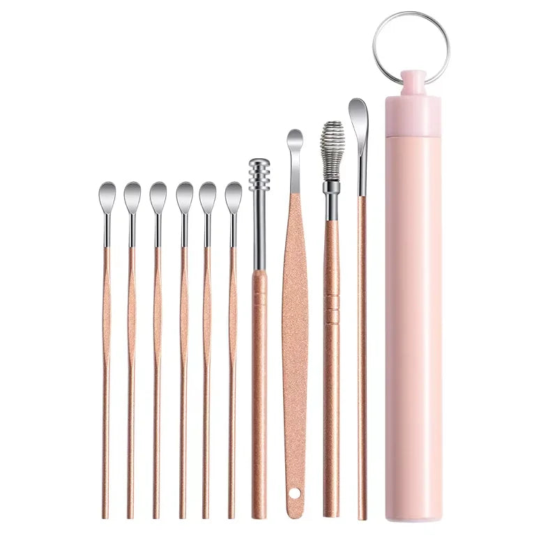 Professional Stainless Steel Ear Wax Removal Kit - 12
