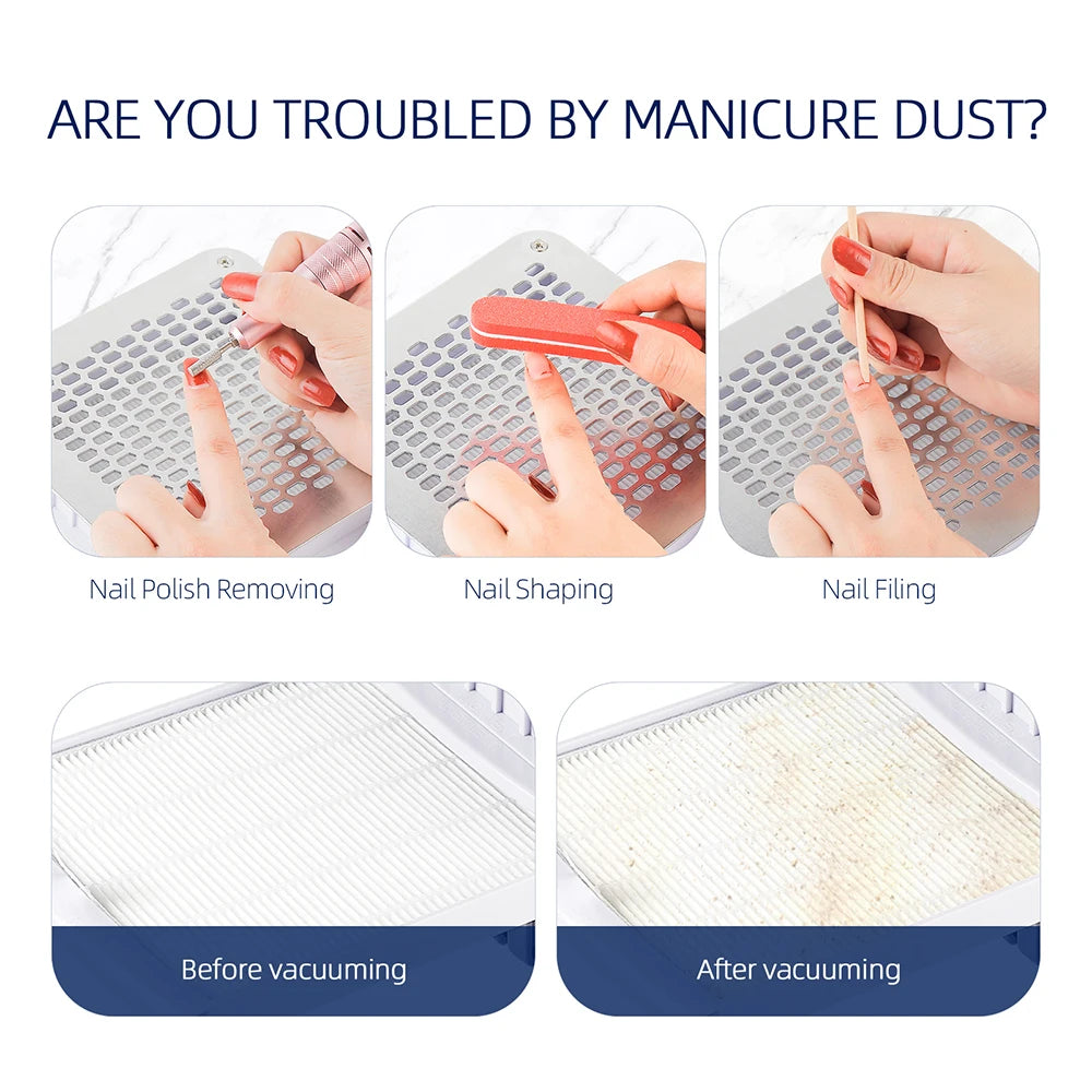 2-in-1 Powerful Nail Dust Collector and Manicure Vacuum - 15