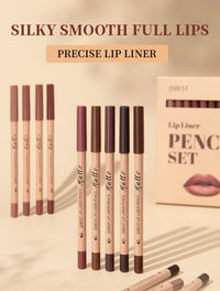 12-Color Waterproof Matte Lip Liner Pencil Set