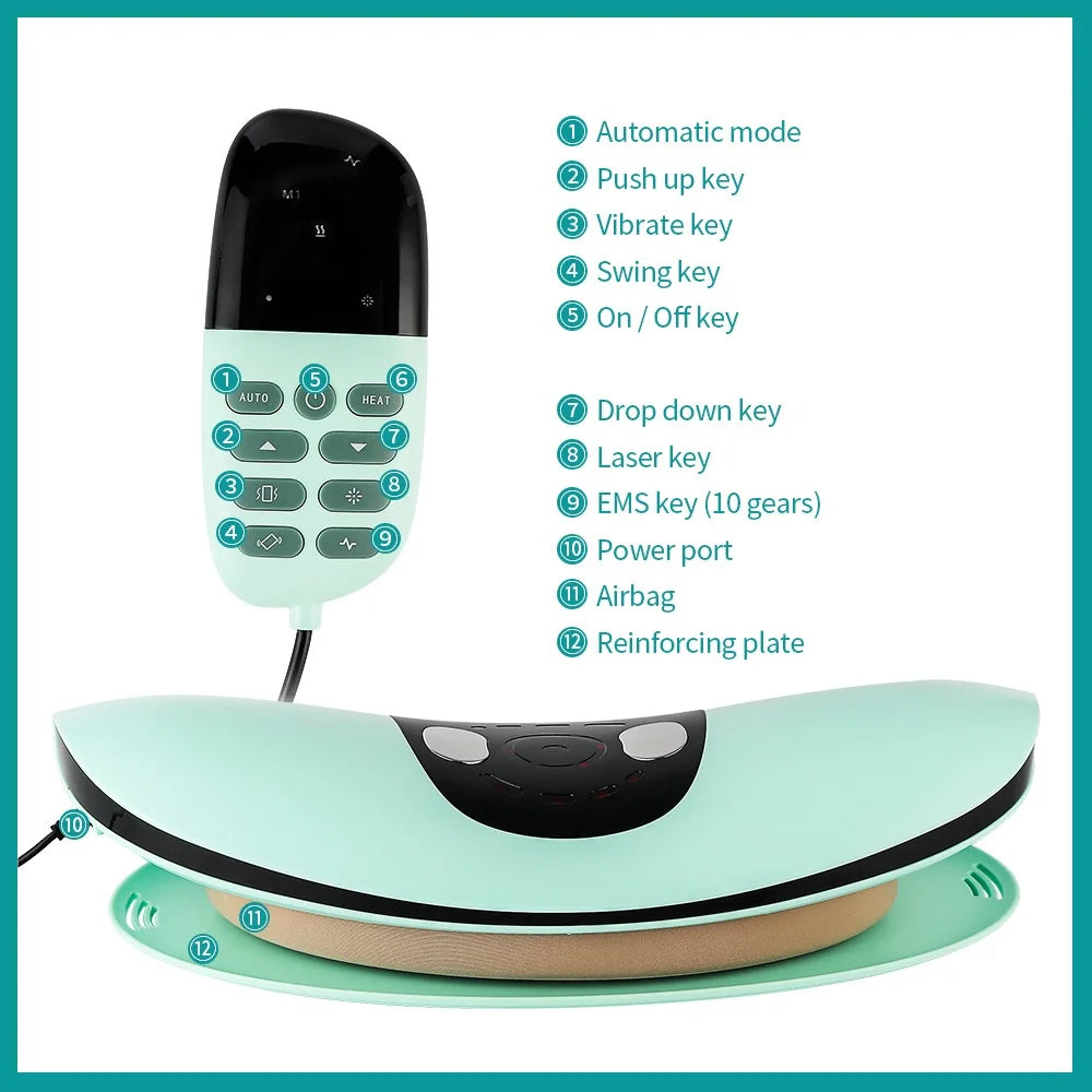 Electric Lumbar Traction Massager with Vibration and Heat - 13