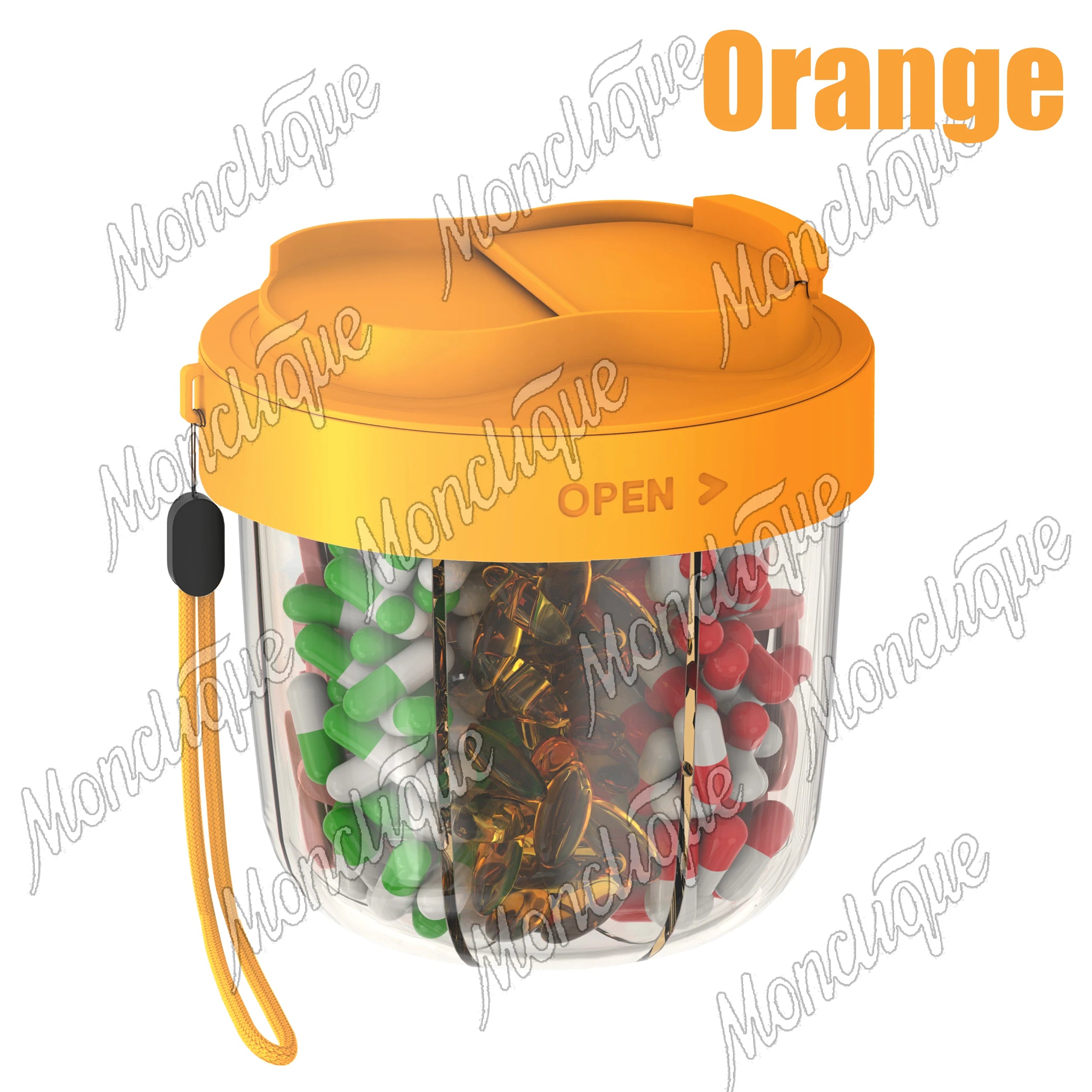 7-Day Portable Pill Organizer Cup for Vitamins and Supplements - 21