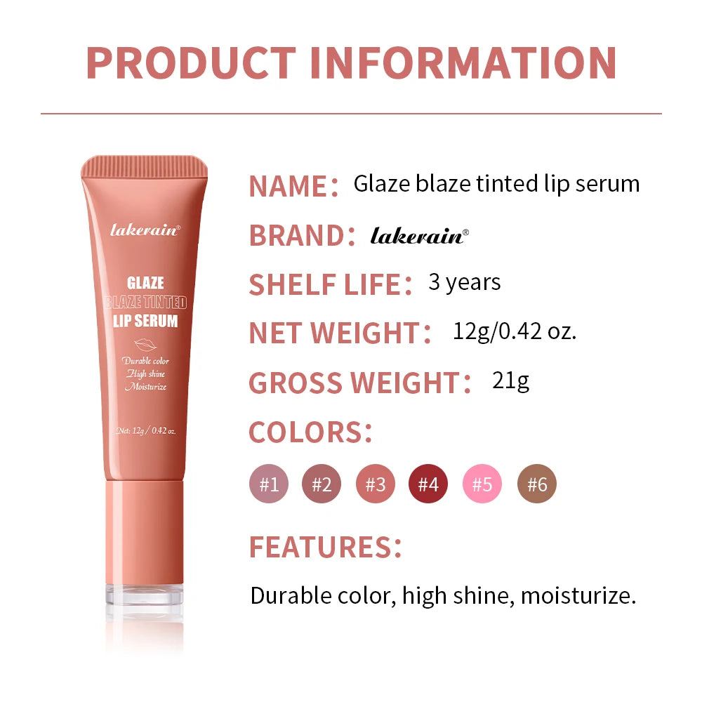 Hydrating Tinted Lip Serum for Plump Glossy Lips - 9