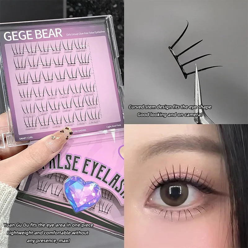 Glue-Free K-Pop Style DIY False Eyelashes