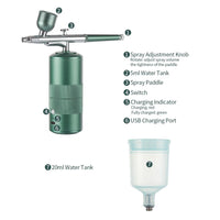 Portable Mini Airbrush Kit for Nail Art and Makeup