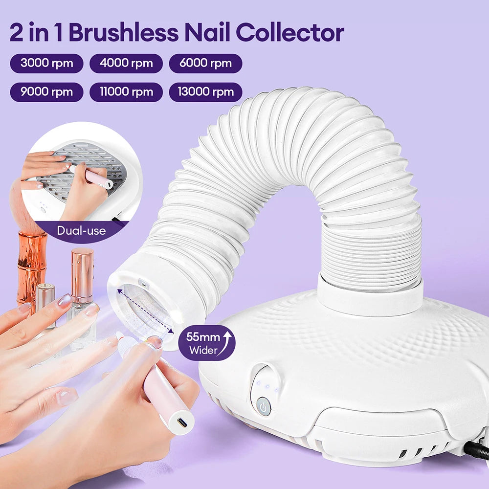 Powerful 130W Nail Dust Collector Vacuum - 8