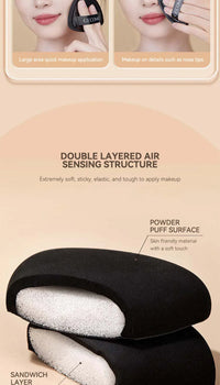 Dual-Sided Triangle Makeup Puff for Flawless Blending
