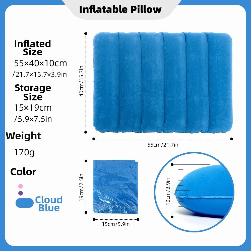 Inflatable Travel Pillow for Neck, Back, and Leg Support - 15