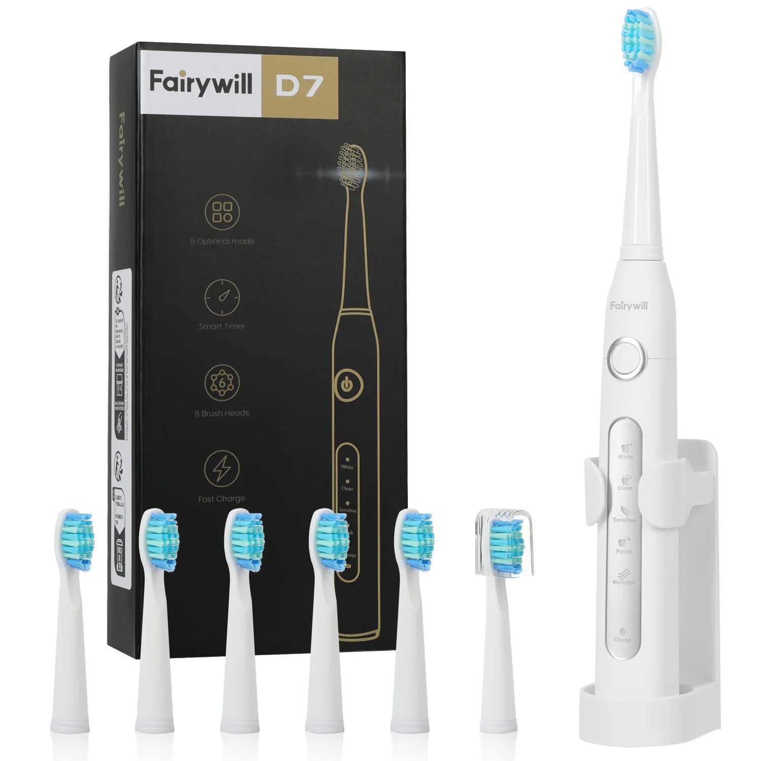 Rechargeable Sonic Electric Toothbrush with 5 Modes - 1