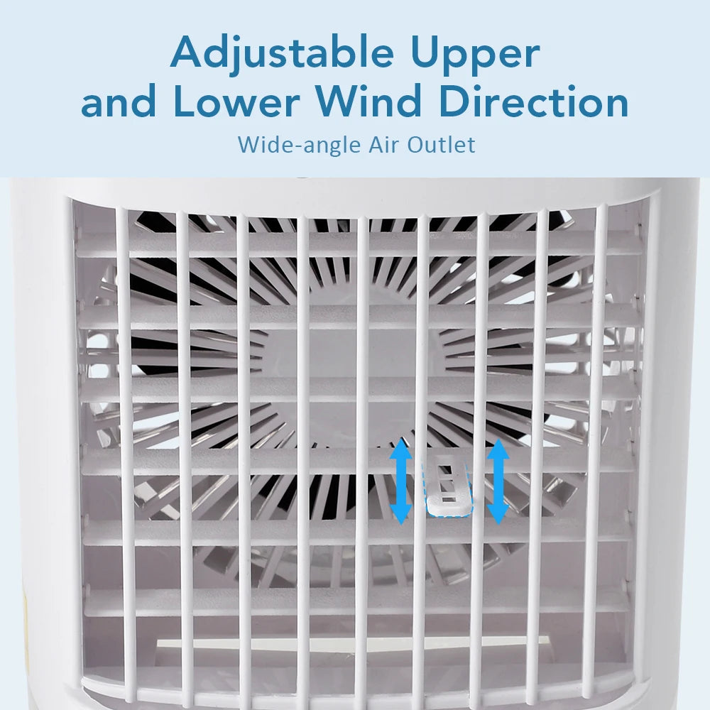 Portable Desktop Air Cooler and Humidifier Fan - 8