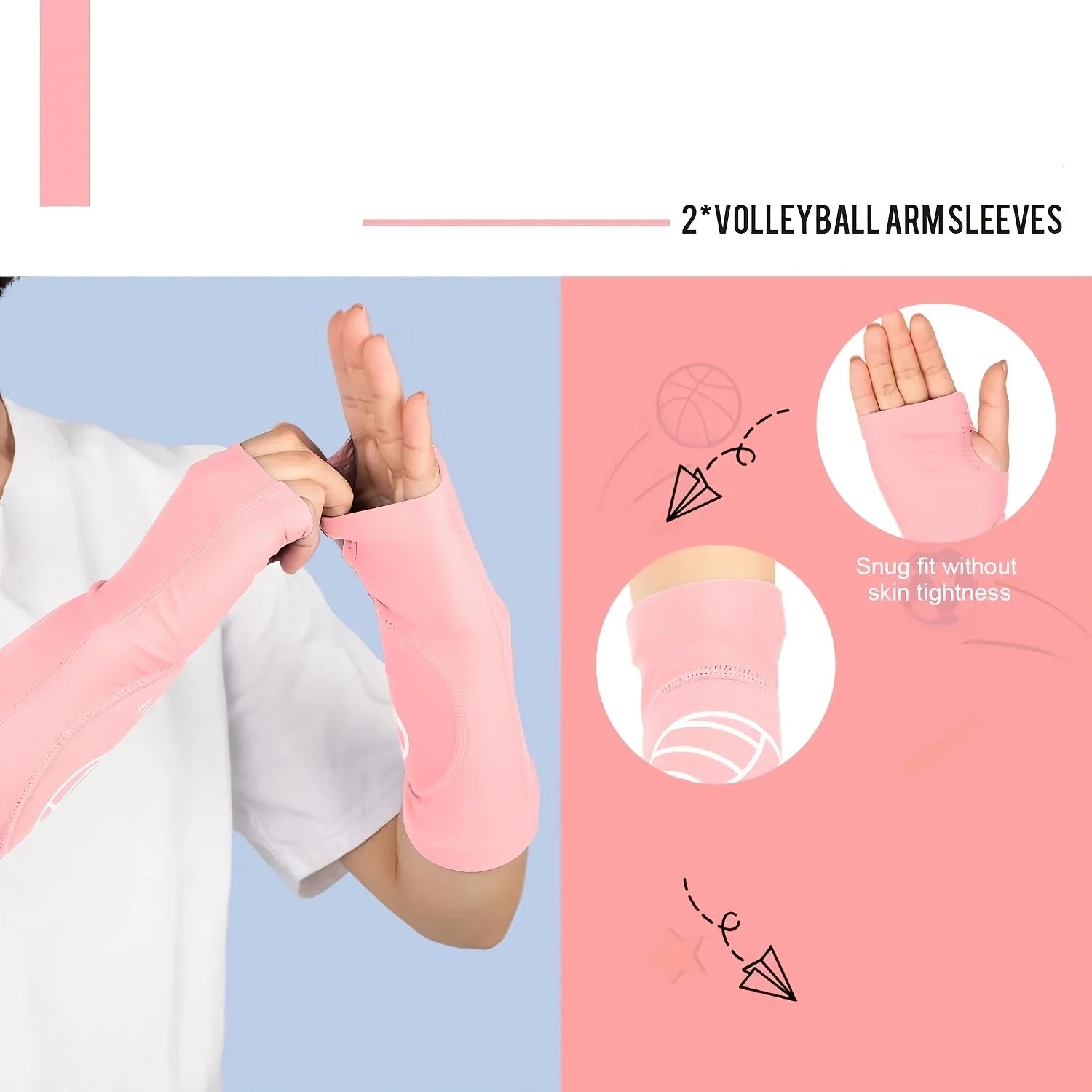 Padded Volleyball Arm Sleeves for Youth Players - 11