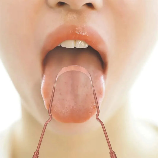 Pure Copper Tongue Scraper for Fresh Breath and Oral Hygiene