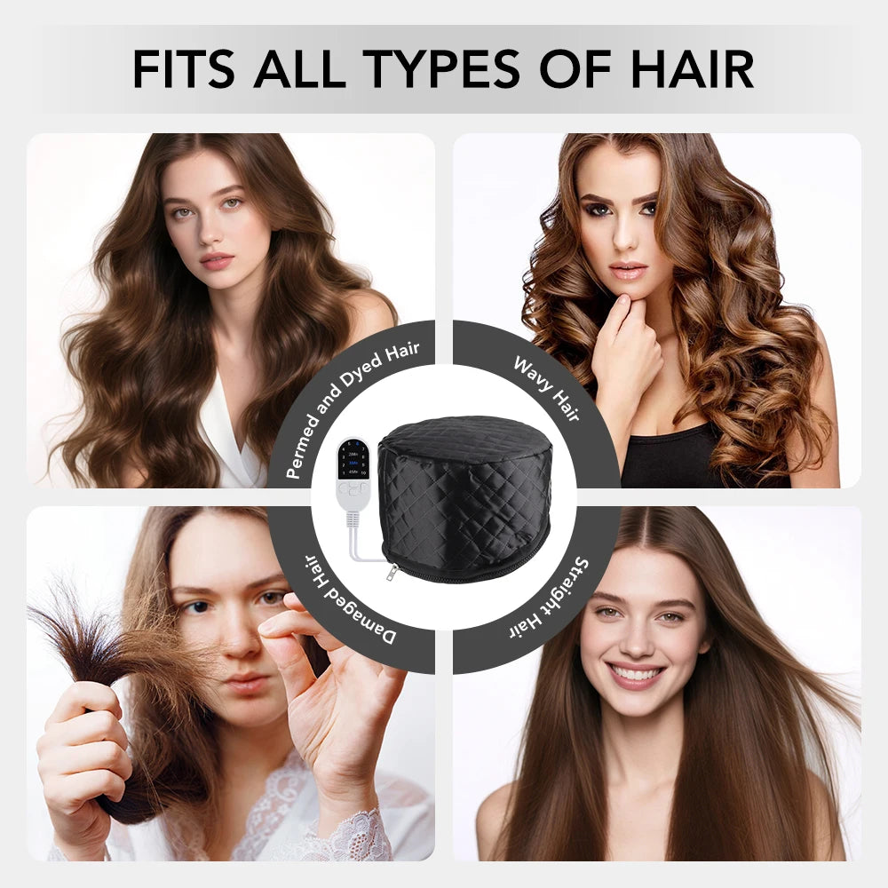 Electric Hair Steamer Cap for Deep Conditioning & Hair SPA - 5