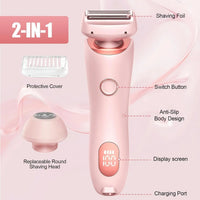 2-in-1 Painless Electric Body and Facial Hair Remover