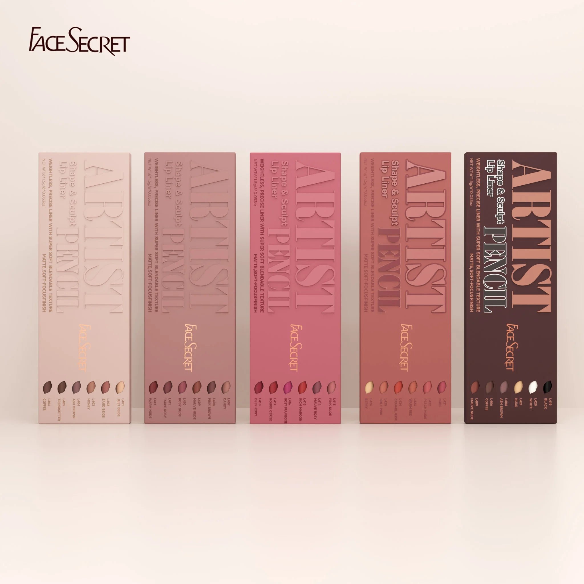 Matte Shape and Sculpt Lip Liner Pencil Set - 6