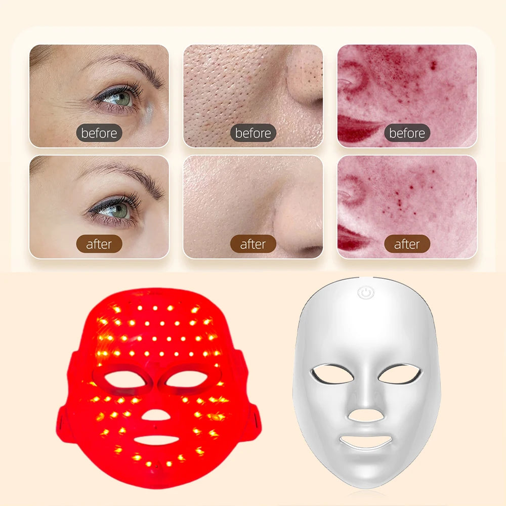 7-Color LED Photon Therapy Facial Mask for Skin Rejuvenation - 6
