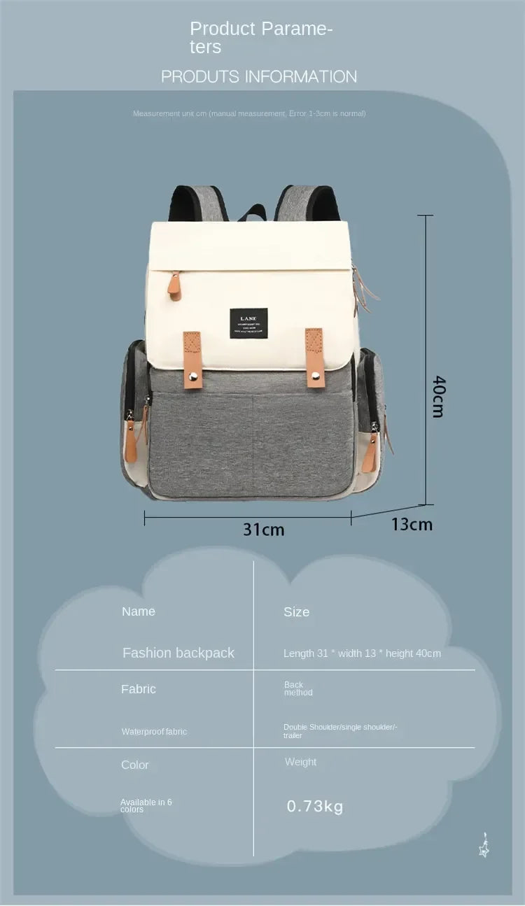 Waterproof Large Capacity Diaper Bag Backpack for Parents - 45