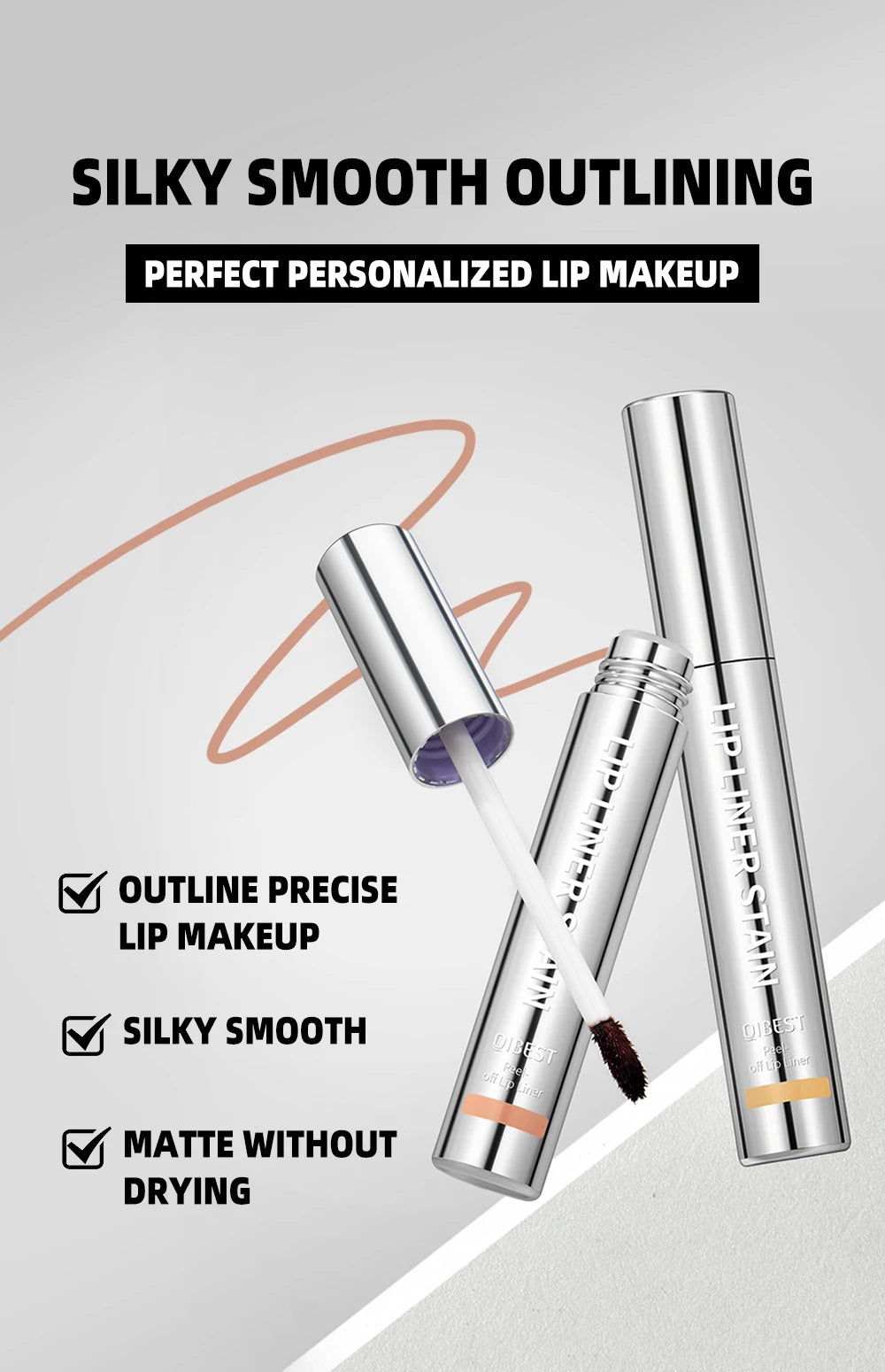 Waterproof Peel-Off Matte Lip Liner Stain - 9