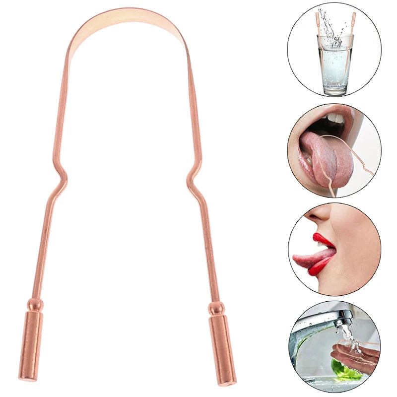 Pure Copper Tongue Scraper for Fresh Breath - 3